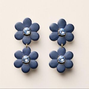 🆕 Kate Spade x Target - Blue Flower Drop Earrings - Limited Edition - NIB